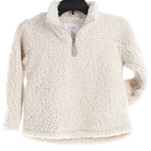 Elodie Big Girls Faux Fur Half Zip Jacket - NWT